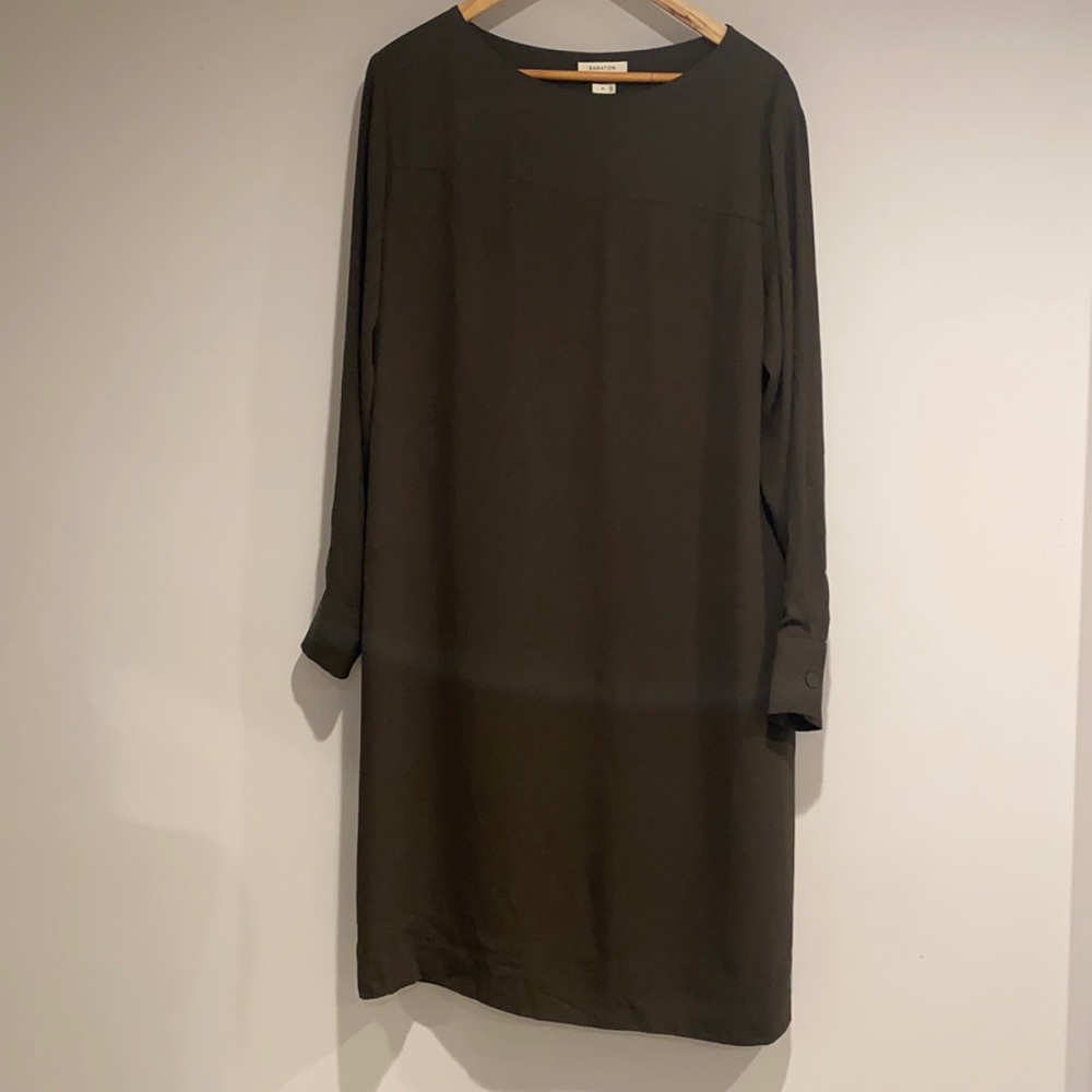 Babaton Dark Olive Long Sleeve Dress